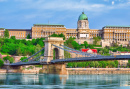 Szechenyi-Kettenbrücke in Budapest, Ungarn
