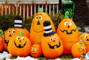 Halloween-Dekorationen im Garten