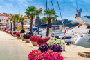 Schöne Promenade in Poreč, Istrien, Kroatien