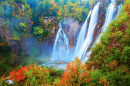 Herbstfarben des Nationalparks Plitvic, Kroatien