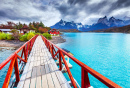 Erstaunliche Landschaft Patagoniens, Pehoe-See, Chile