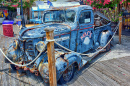 Vintage blauer Pickup, Key West, FL, USA