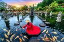 Tirta Gangga Wasserpalast auf Bali, Indonesien